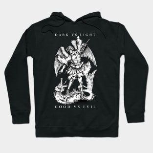 dark versus light evil versus good angel vs dragon Hoodie